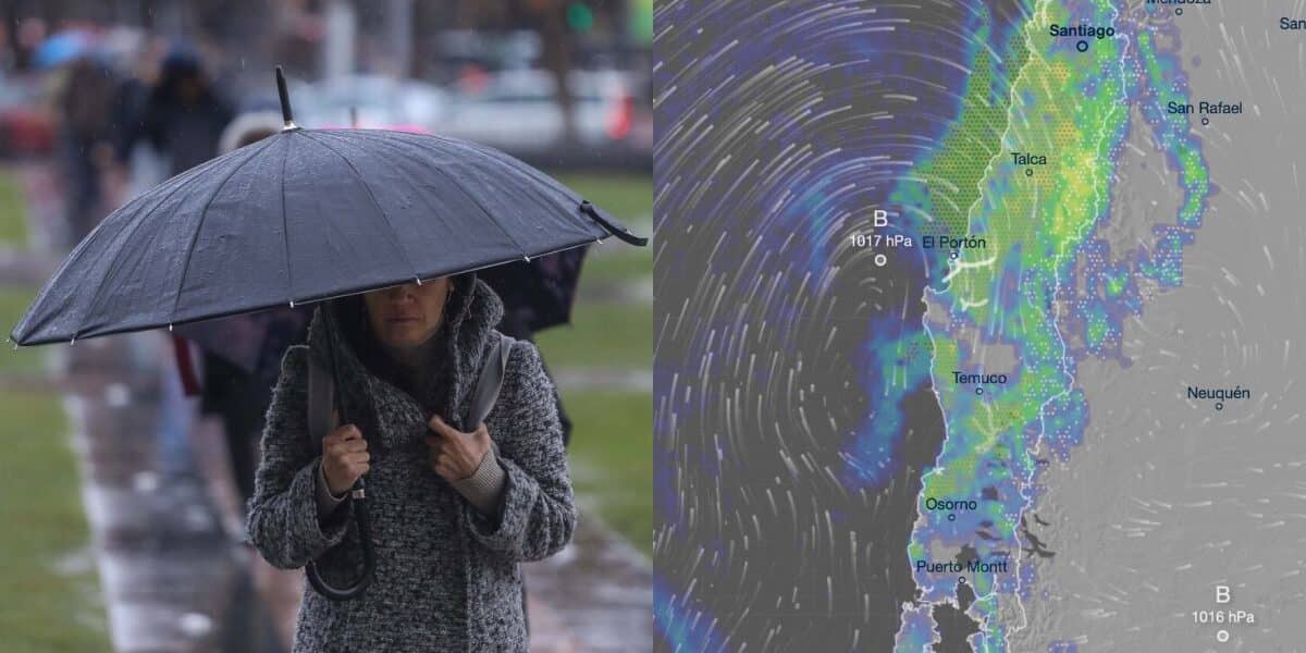 Sistema frontal en Chile traerá lluvias.