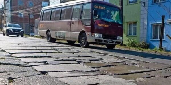 baches en calles de Puerto Montt