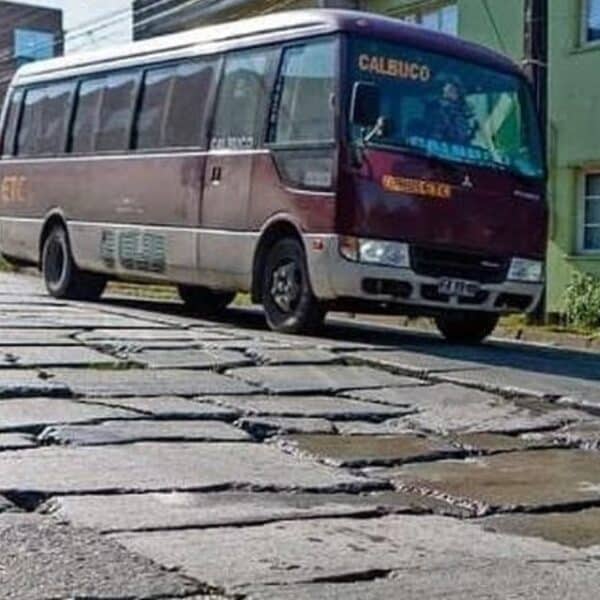 baches en calles de Puerto Montt