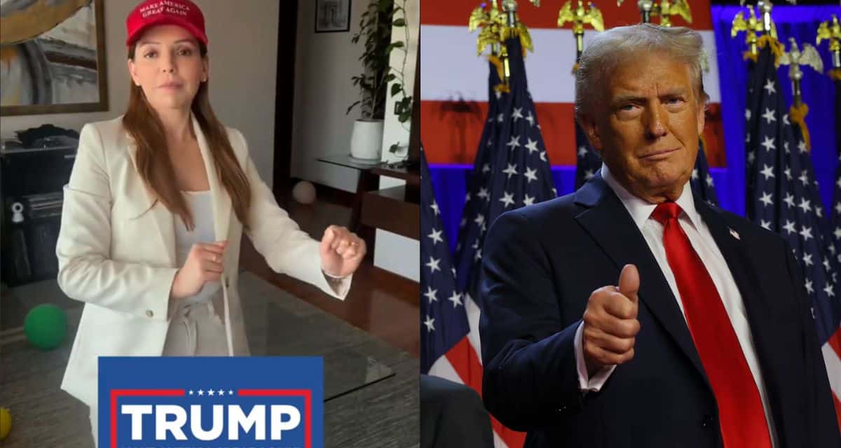 Camila Flores festeja a Trump